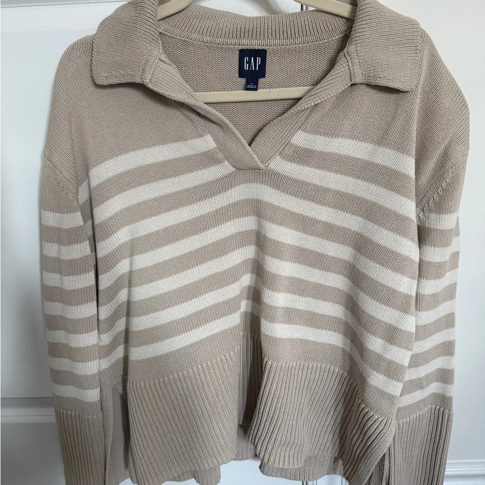 GAP Women's split hem polo sweater - Picture 1 of 3